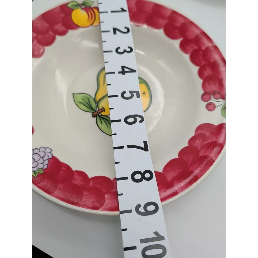 Tabletops Unlimited 4 Bowls Italian Fruit Pasta Soup Rimmed Grapes Damage